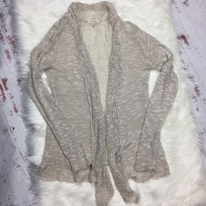 Eileen Fisher Cream Tan Cardigan Size S